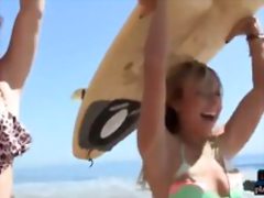 Spring break teens fuck the well trained lifeguard
