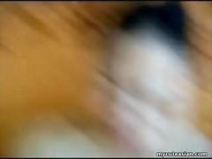 Asian big belly Korean slut rides a hot cock so hard