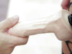 Tall Blond Strapon Girl Fucks and Spanks Boyfriend's Ass!